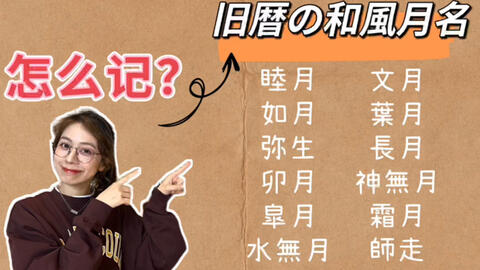 N1 N2 日语词汇沙龙 日本旧历1 12月 和风月名 的由来和记忆方法 哔哩哔哩 Bilibili