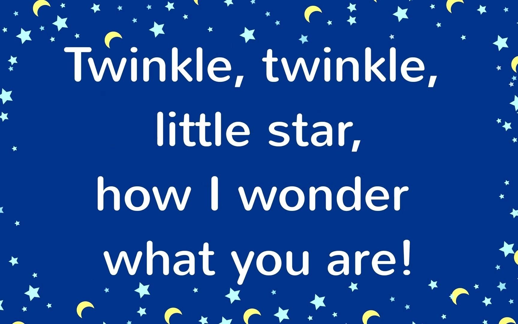 [图]Twinkle Twinkle Little Star |儿童英文歌曲（含歌词）| 催眠曲