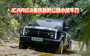 Tải video: iCAR03升高底盘+锻造轮毂+AT胎，非常轻松拿捏重庆越野公园