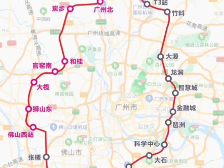 长隆地,接驳3号线到珠江新城,利好沿线各楼盘广佛环线东段25年开通后