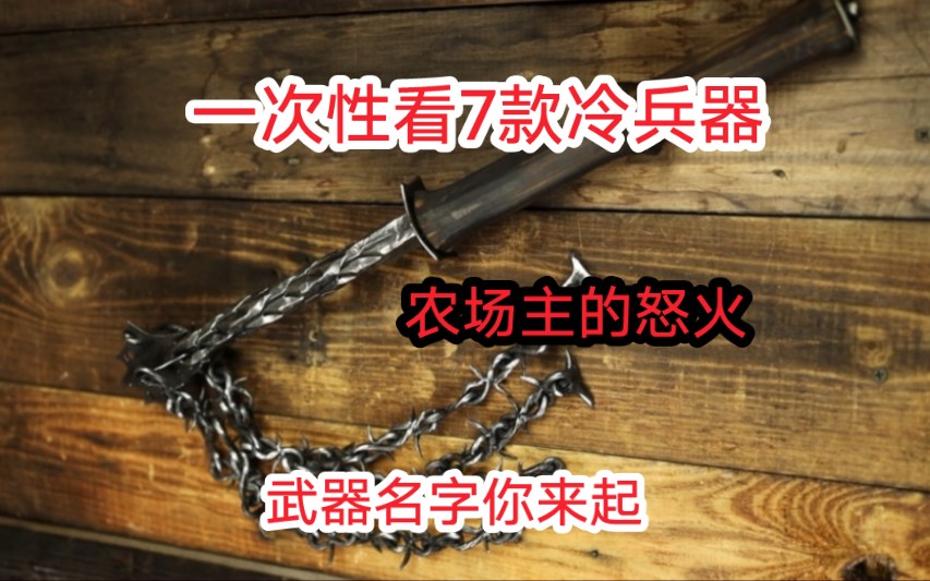 [图]7款一般人不会选择的“冷兵器”一次性看，武器名字你来选