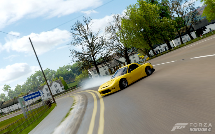 【地平线4】高桥启介fd-转子引擎rx7,歌莉亚环岛漂移!