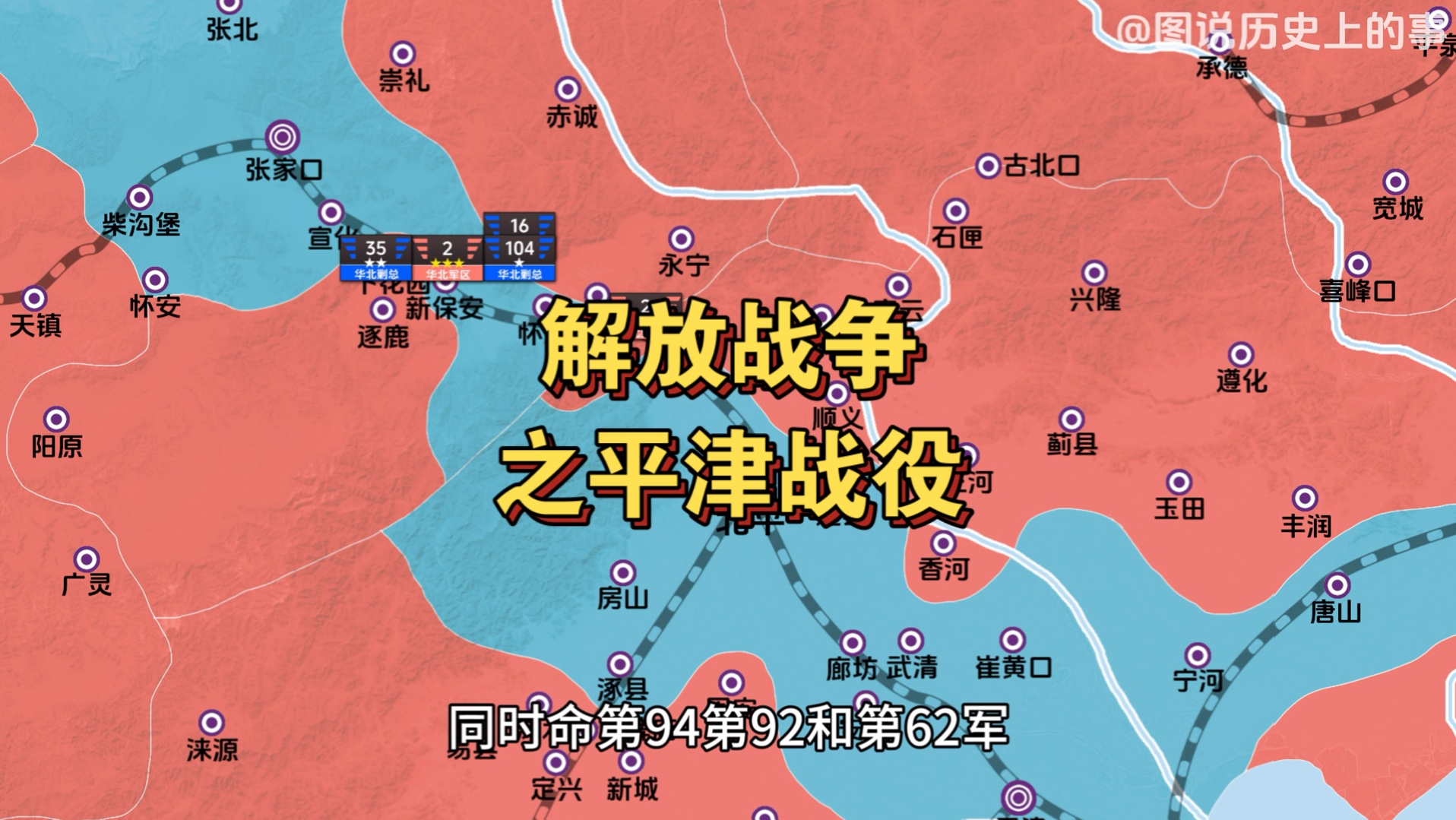 平津战役地图示意图图片