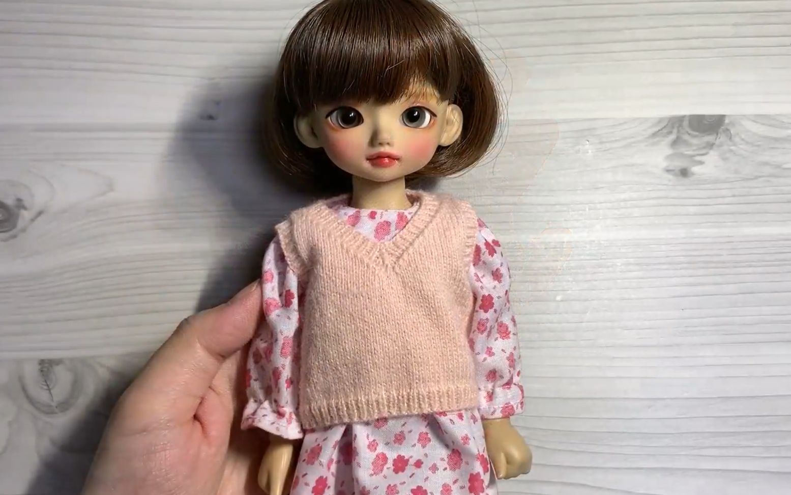 针织娃衣教程74棒针鸡心领背心