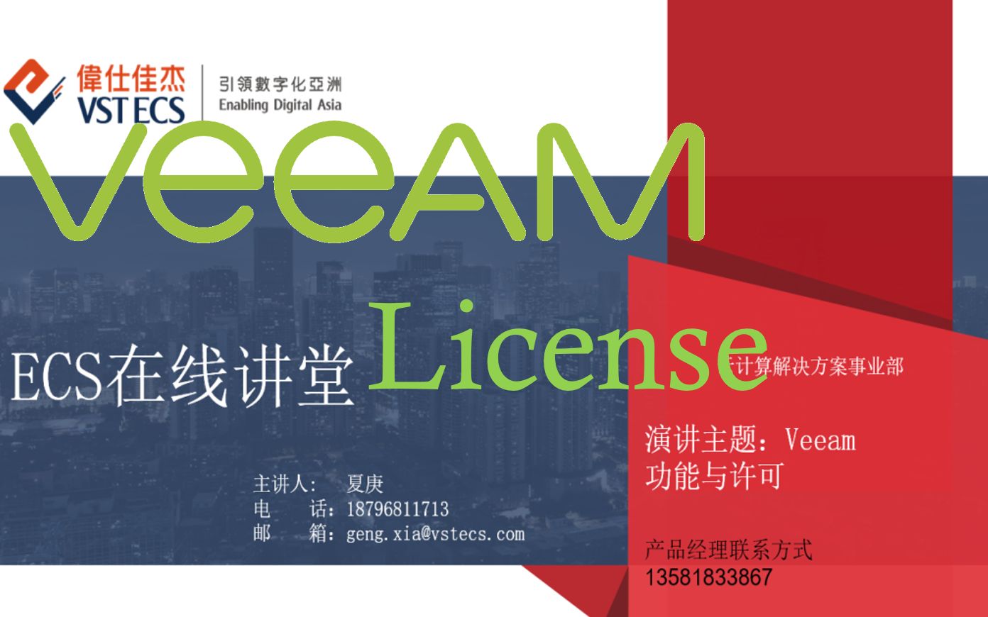 【ECS在线讲堂】VEEAM功能与许可哔哩哔哩bilibili