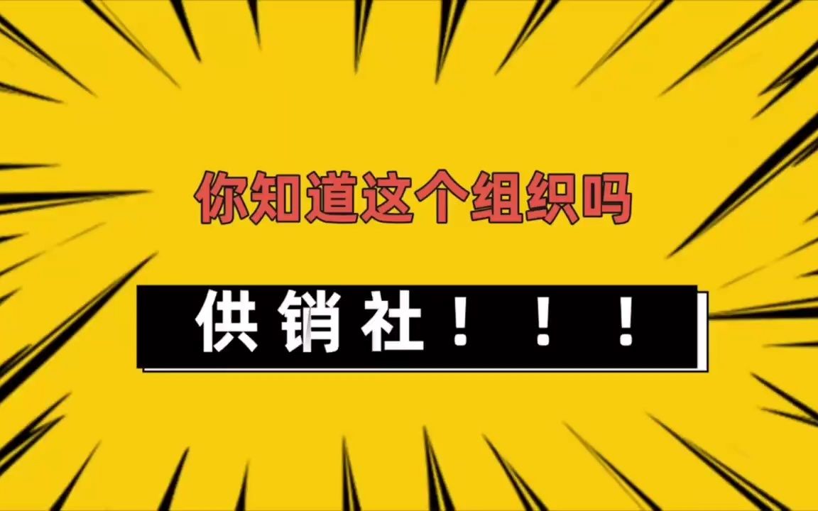 有年代感的组织——供销社,你没听说过吧哔哩哔哩bilibili