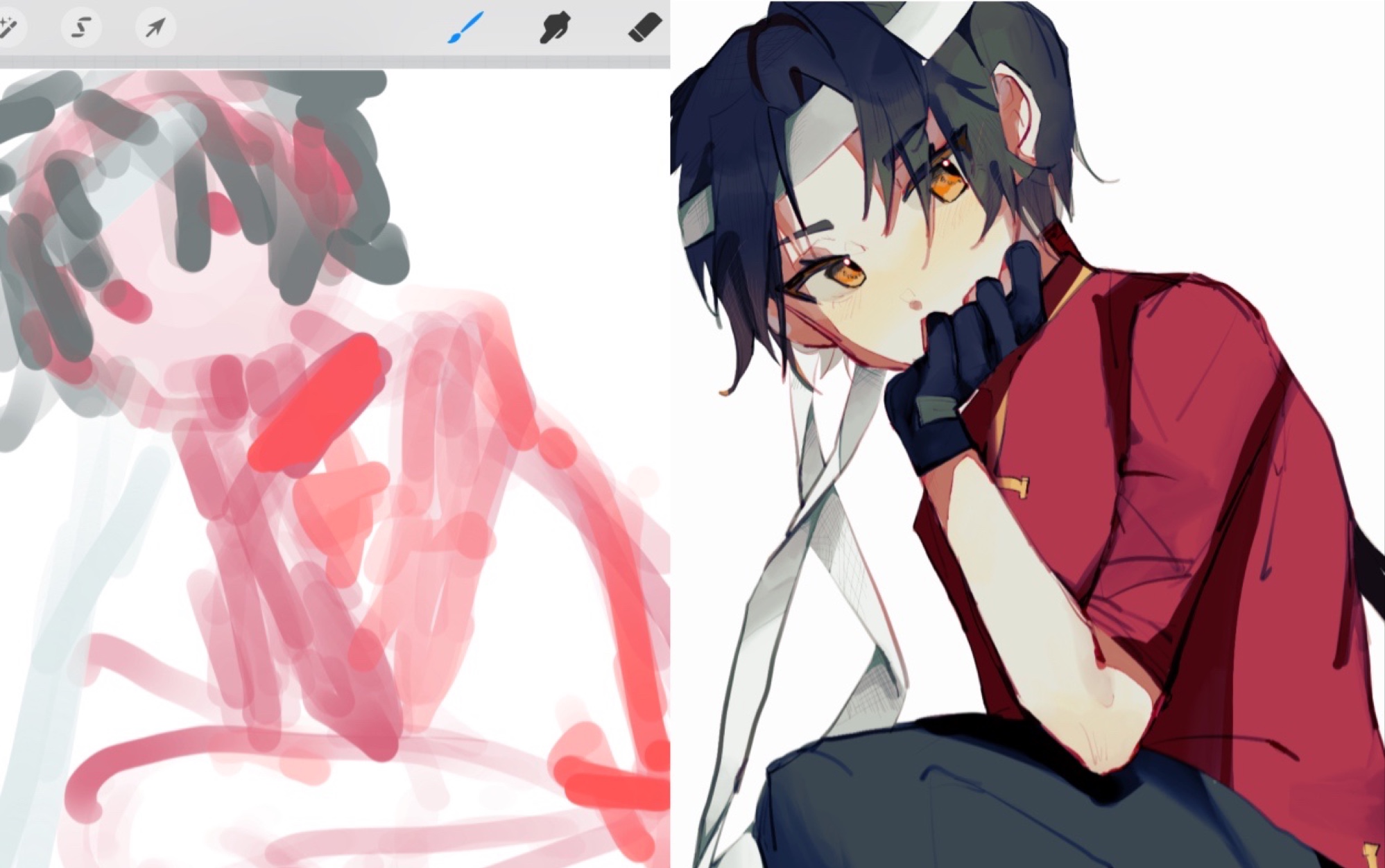 【procreate/sapnap】刚入mcyt,看我速通同人图(内有勾线笔刷/看简介)