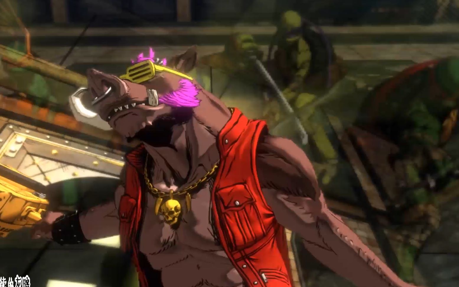 忍者神龟 大战猪头男,最后米开朗基罗居然想用赃款买2000披萨