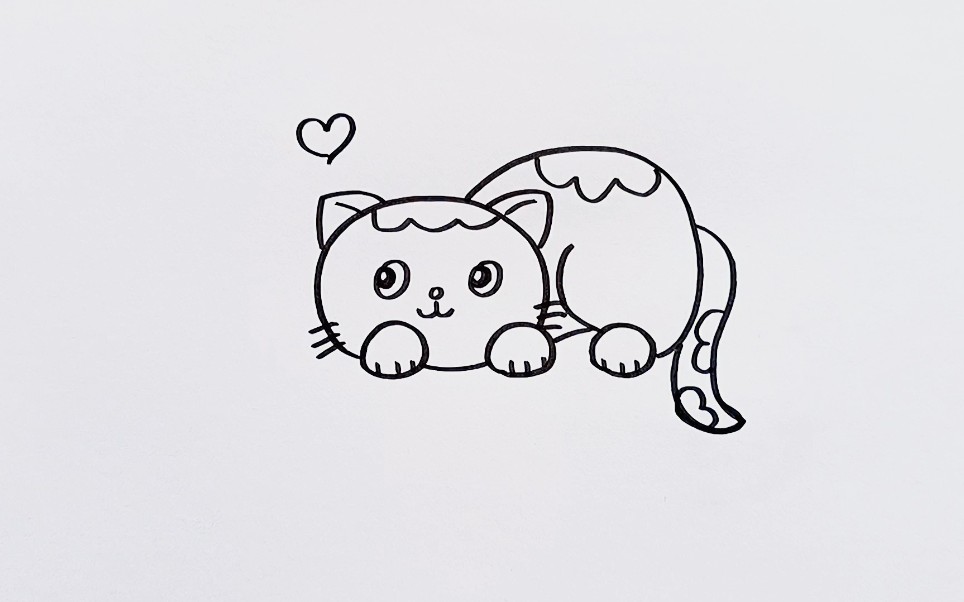 用3个圈开头,随便画小猫