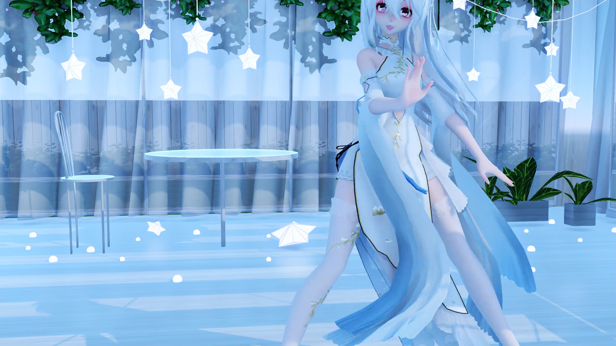 唯美2k/【勾指起誓—水晶鞋 -弱音 -杏辞】mmd_哔哩哔哩_bilibili