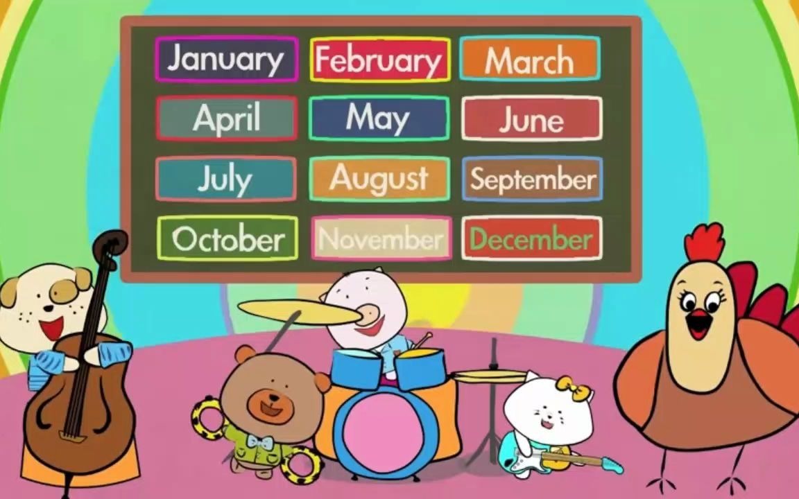 months of the year song _ song for kids月份歌英语启蒙儿歌一年12