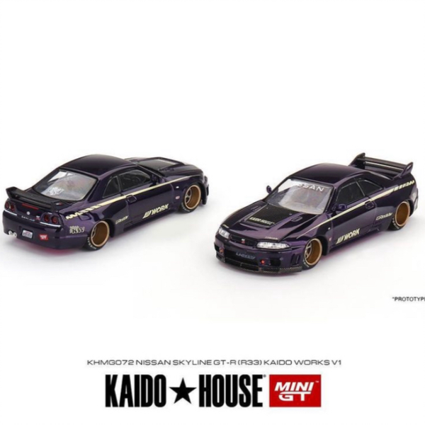 Kaido house/MINI GT新车展示日产skyline GT-R（R33）kaido works_哔哩