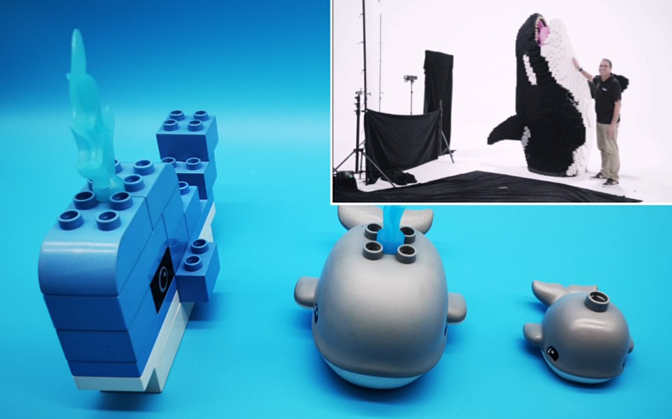 lego 乐高 得宝 鲸鱼 简单搭建分享及国外大作欣赏 儿童玩具 积木