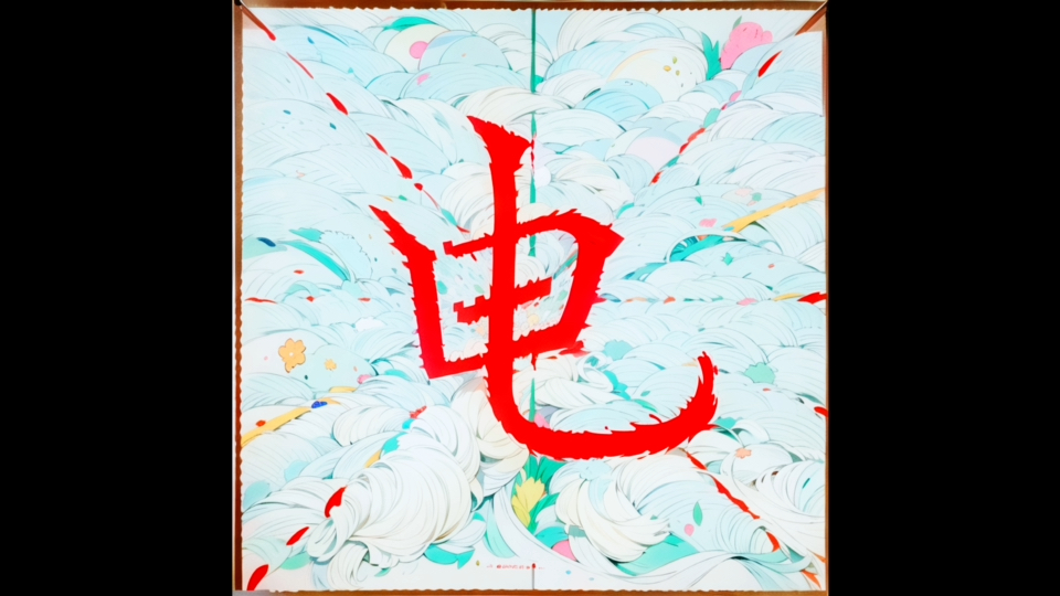 二年级上册"电"字楷书写法示例