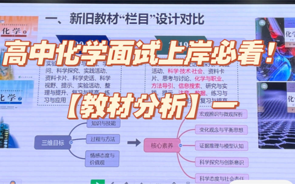 高中化学研讨会干货!|【教材分析】有案例!哔哩哔哩bilibili