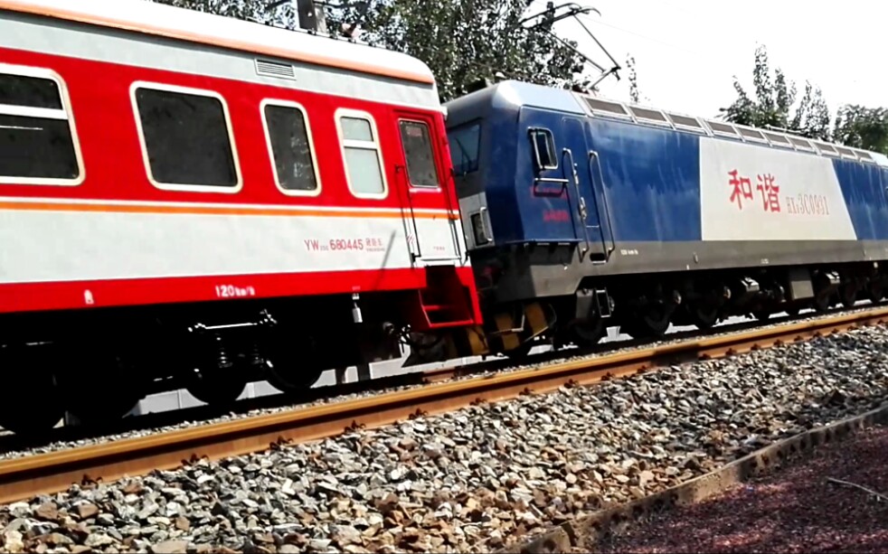 京局津段hxd3c-0931牵引00461次临空车次前往天津,京沪本线下行通过