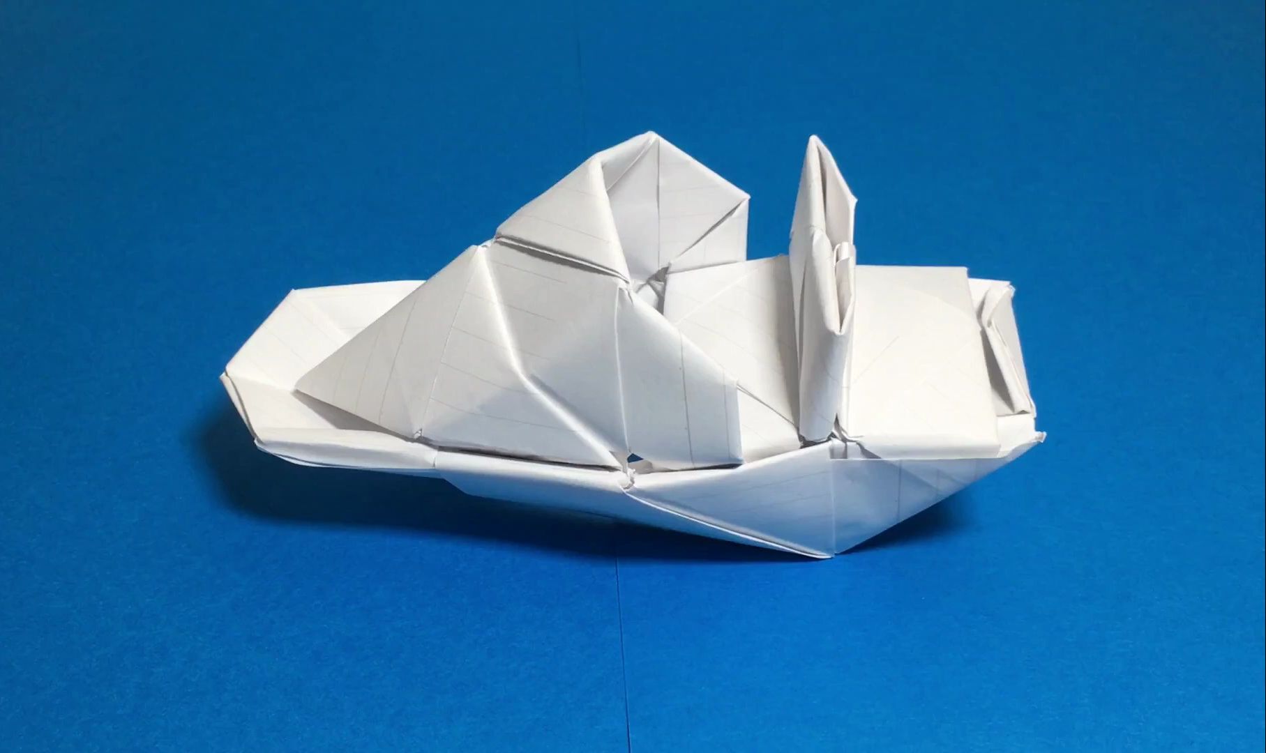 【origami ninja star channel】快艇手里剑组件折纸教程 motor boat