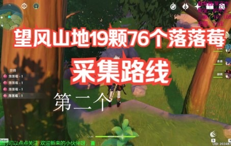 【原神】望风山地19颗76个落落莓采集路线网络游戏热门视频