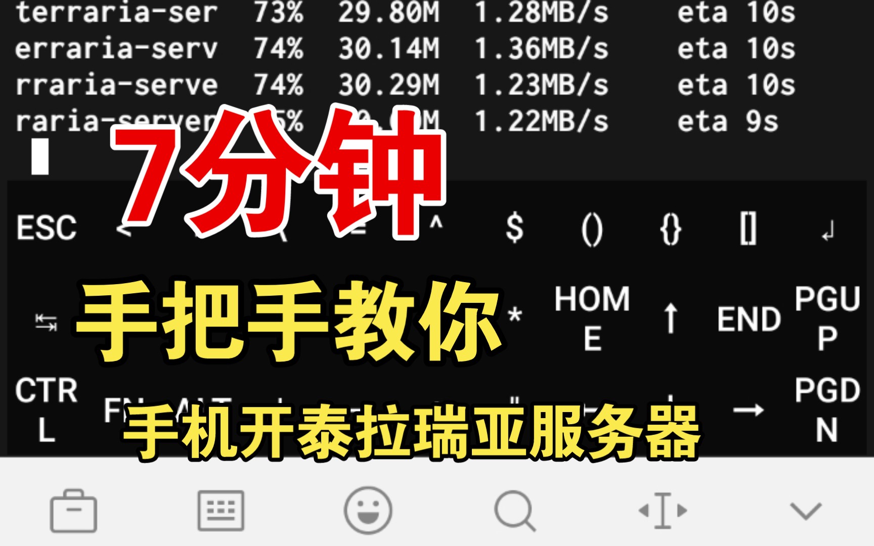 安卓手机开泰拉瑞亚服务器【详细教程】