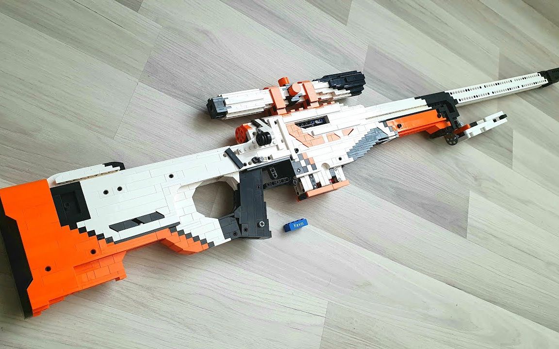 乐高moc作品 反恐精英 awp asiimov 狙击步枪 kevin183