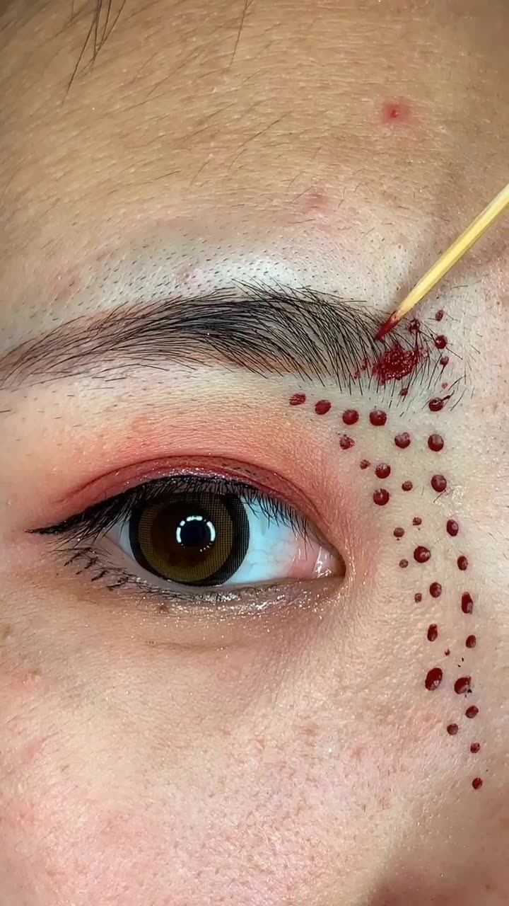 手残整容师给我纹红色鼻影6315