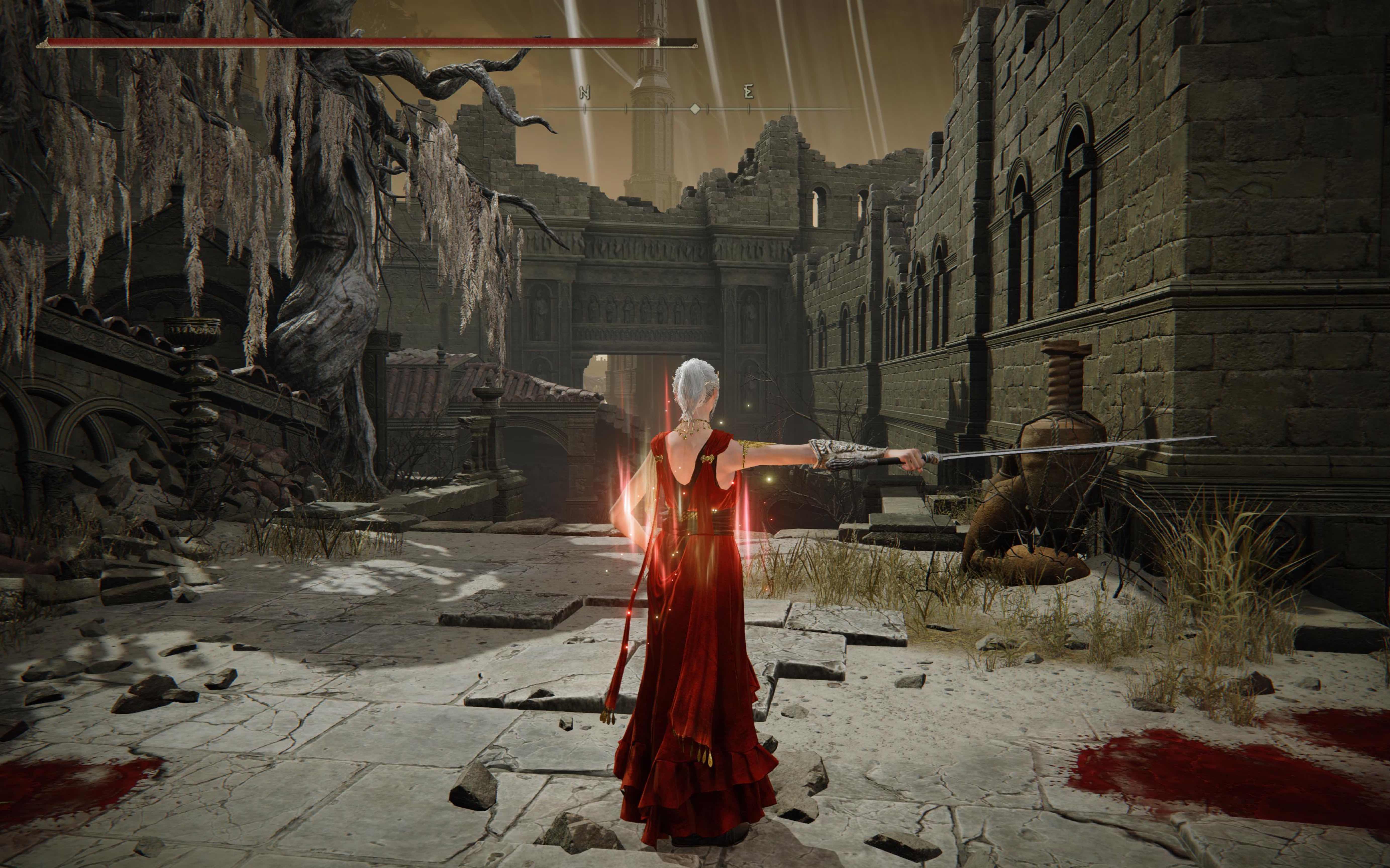 ps5版艾尔登法环dlc10周目舞娘套一刀秒杀精英角人