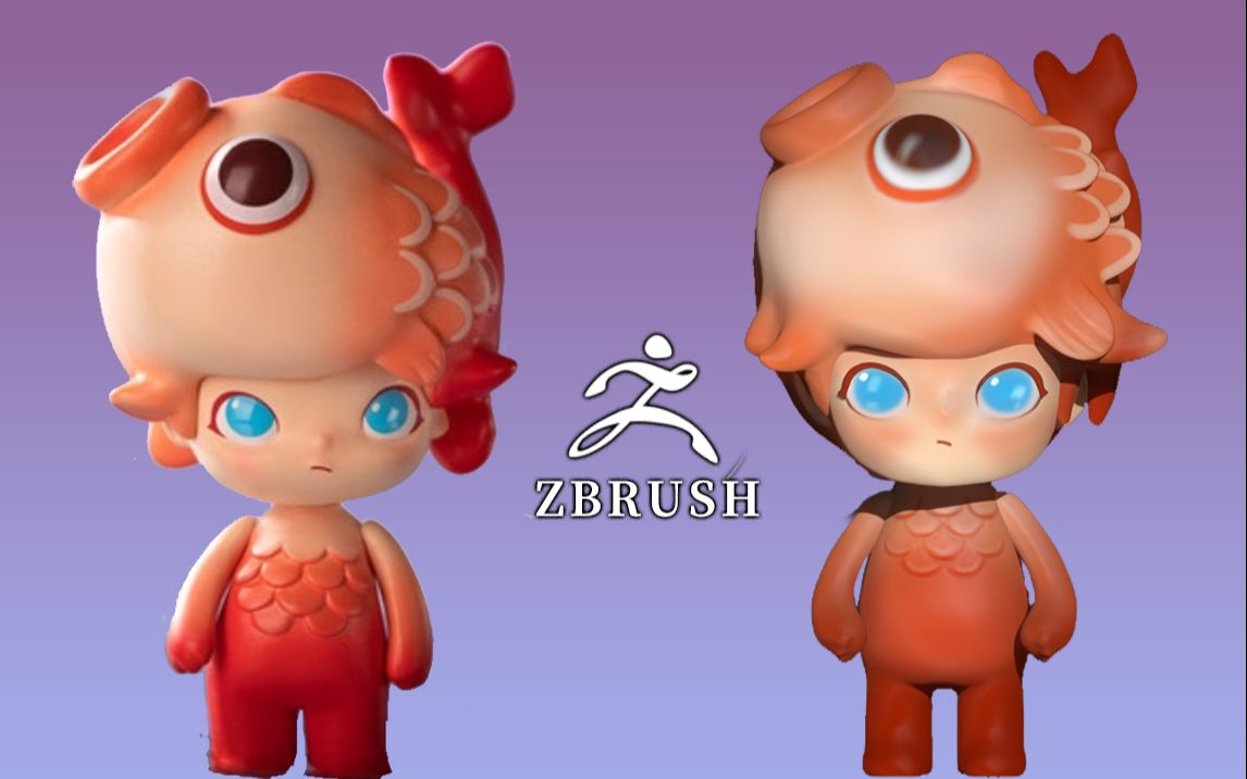 【zbrush雕刻】泡泡玛特DIMOO迷途动物系列锦鲤手办来啦!角色手办雕刻技巧教学.哔哩哔哩bilibili