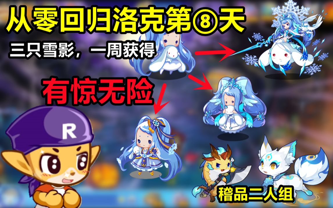 【洛克王国】从零回归第⑧天,三只雪影,一周获得,,有惊无险!