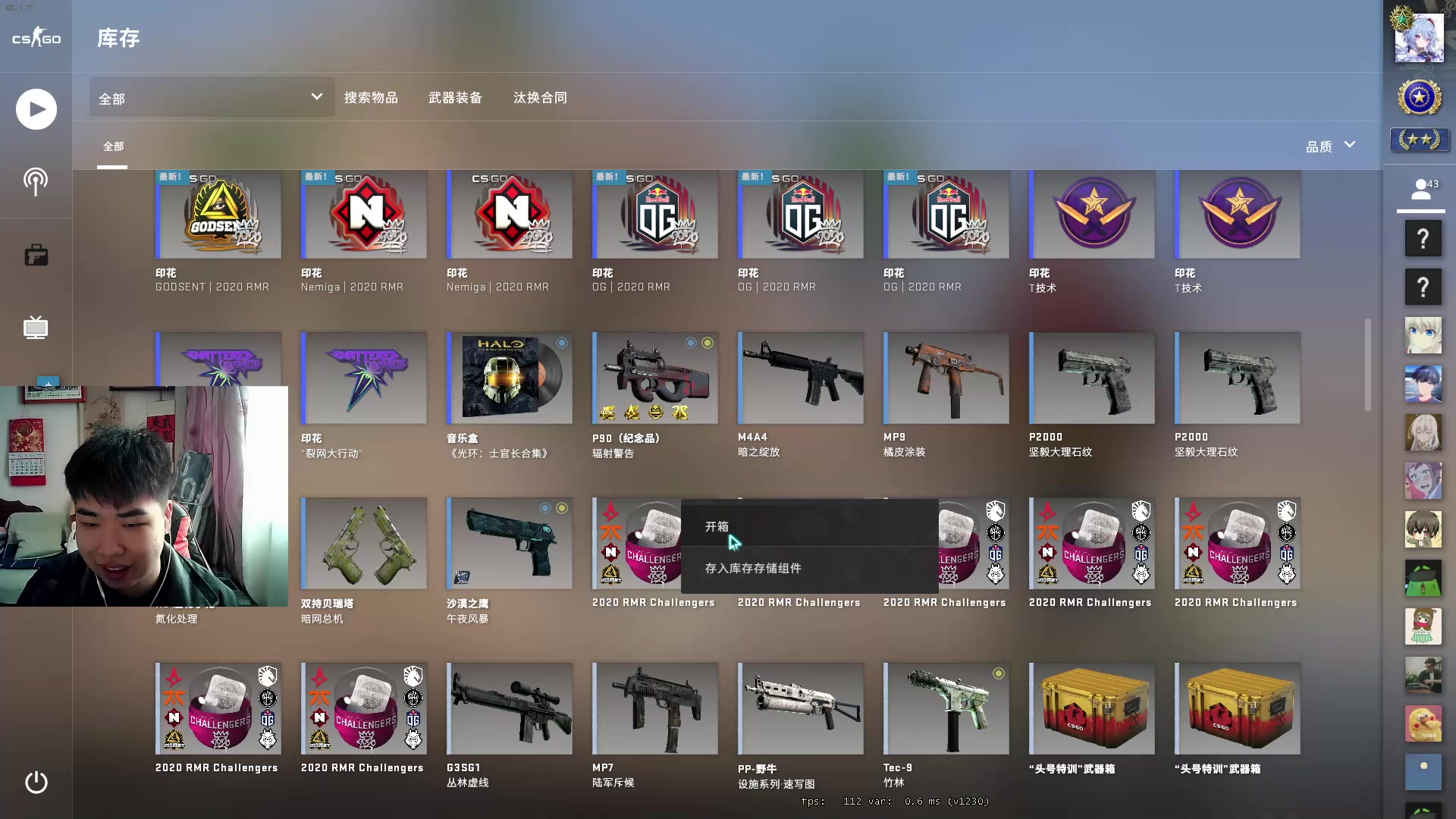 csgo新胶囊50个2020rmr冲冲冲