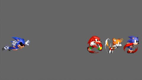 Sonic 1 Sprites test (ft. 2011 X)_单机游戏热门视频