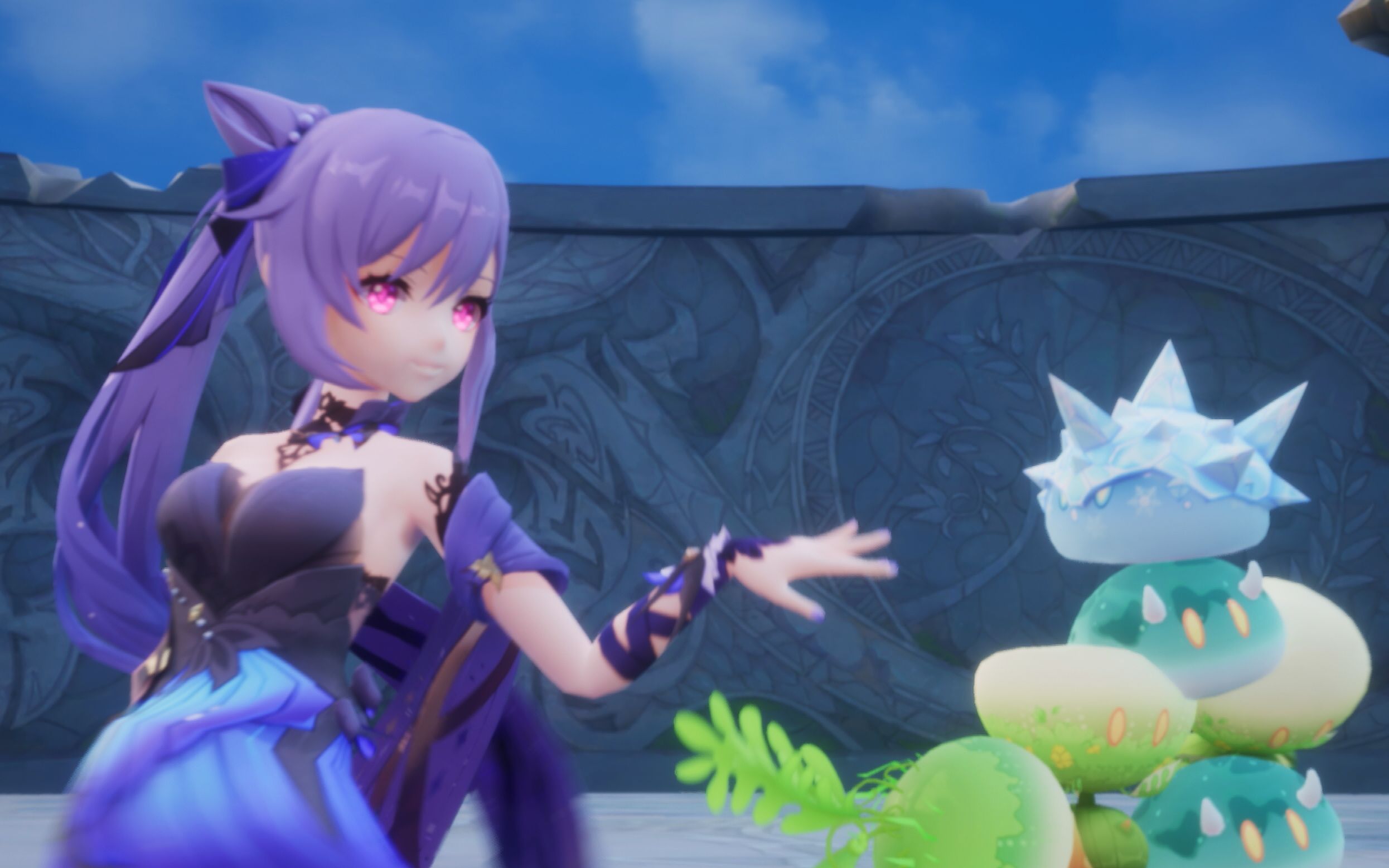 【4k/mmd/刻晴】刻猫猫78史莱姆78危险派对