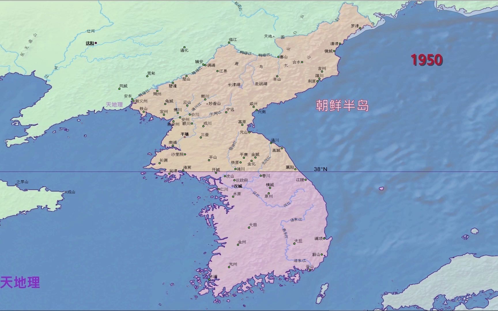 抗美援朝朝鲜半岛地图图片