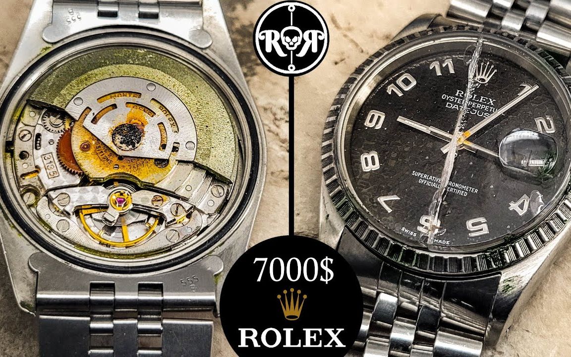 中字丨修复一只劳力士日历型腕表丨Restoration of a Rusty 7000$ Rolex Datejust哔哩哔哩bilibili