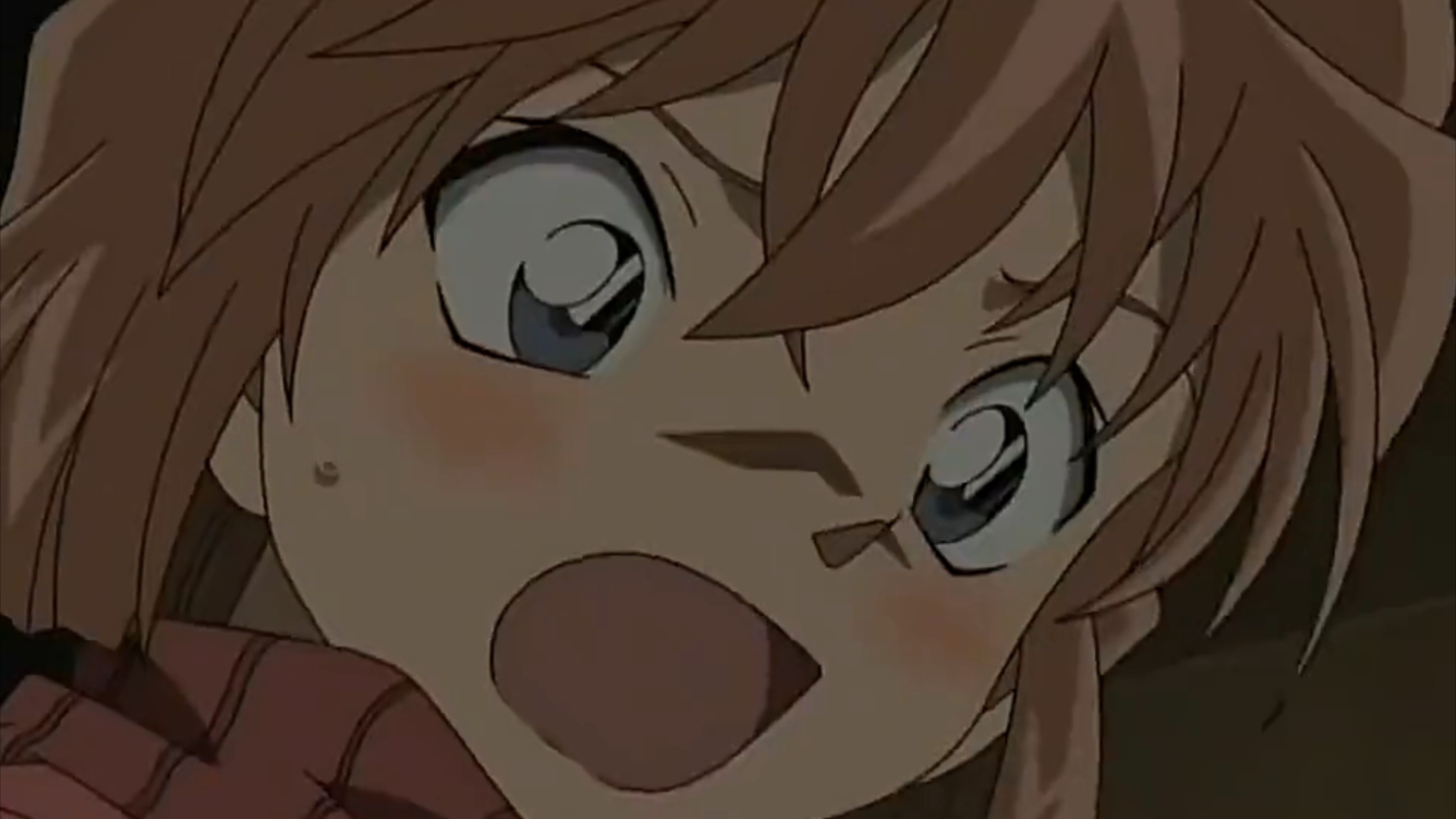 灰原哀身上的毛衣被扯光,只剩下小内内