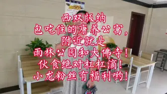 Download Video: 西双版纳包吃住是康养公寓，附近就是雨林公园大佛寺，伙食杠杠滴。小龙粉丝福利专属。