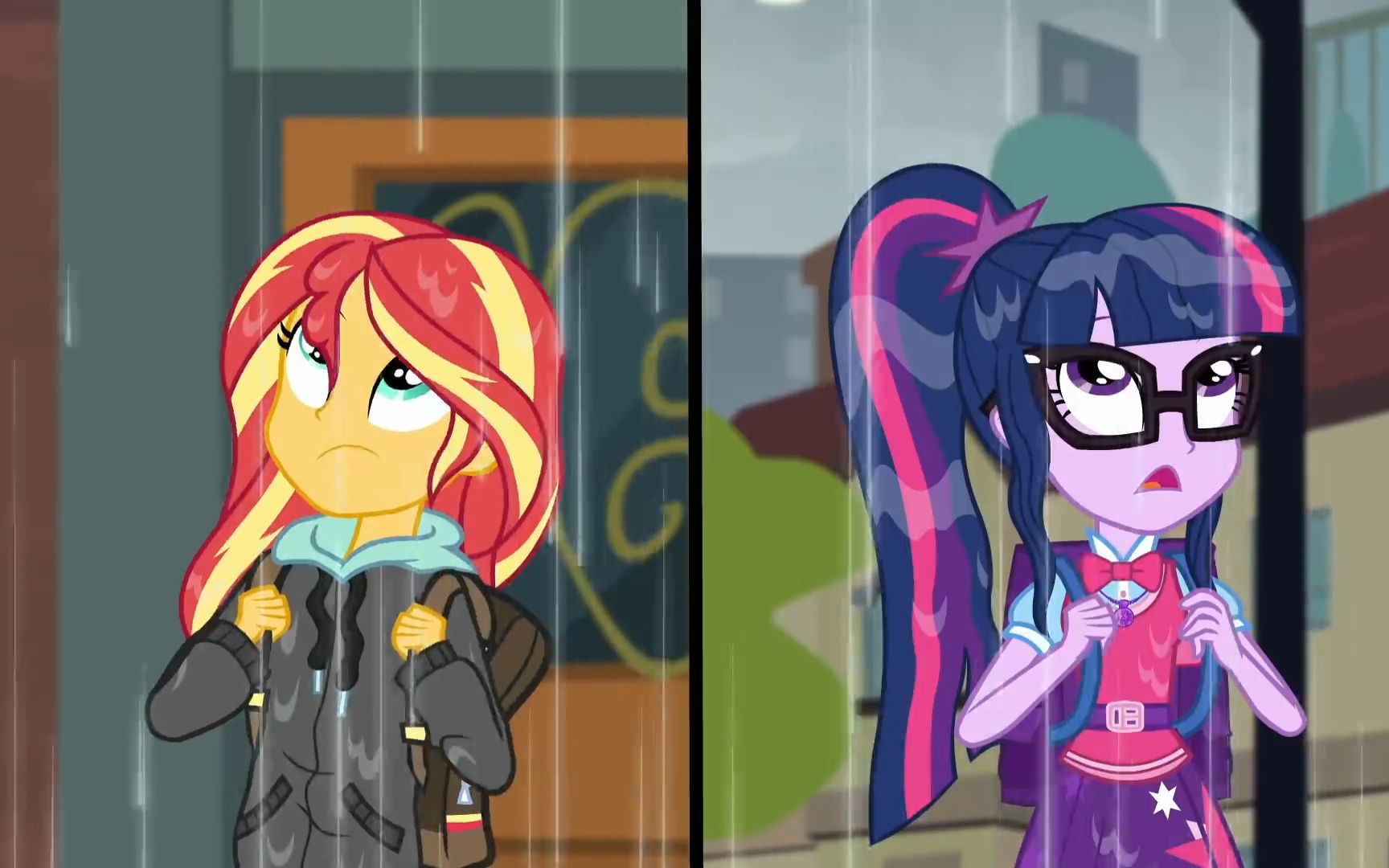 [图]小马国女孩[中文字幕] - 蓝色星期一 - 暮暮,馀辉烁烁 MLP: Equestria Girls - Monday Blues