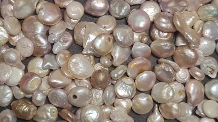 【降价出】125一斤的瑕疵巴洛克纽扣珍珠,800g200包邮非偏远