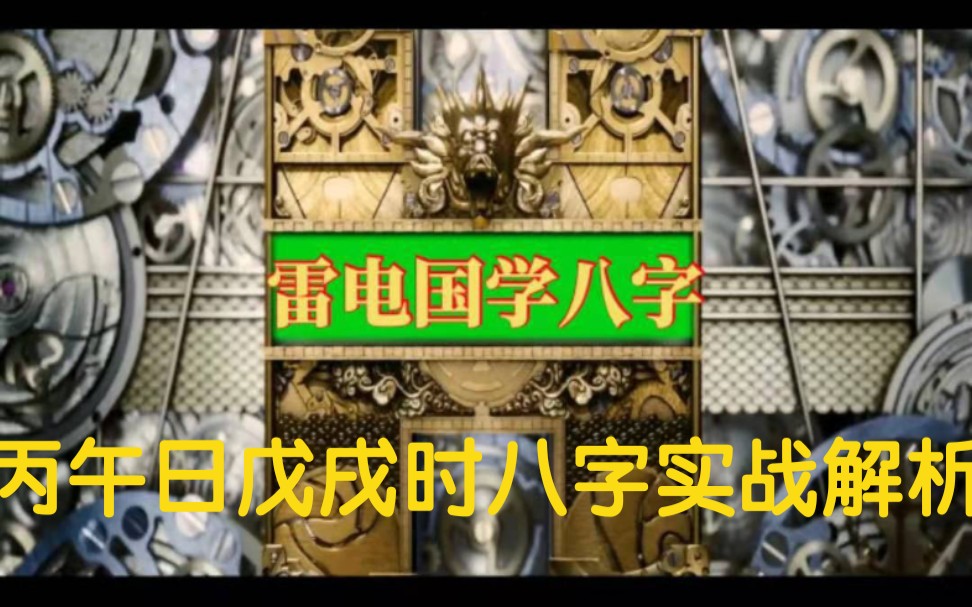 丙午日戊戌时八字实战解析哔哩哔哩bilibili