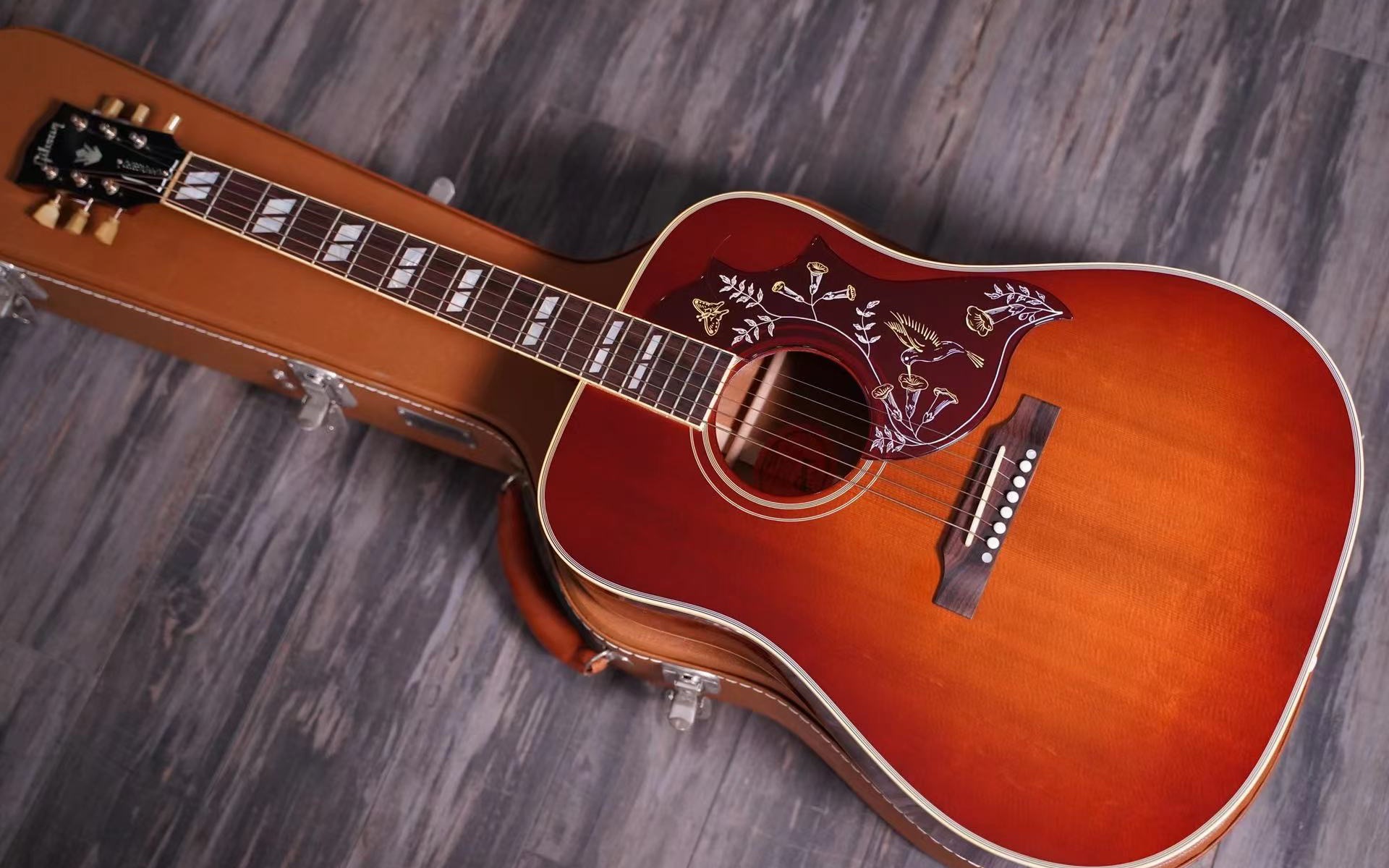 极品全新品相!gibson humming bird vintage 蜂鸟