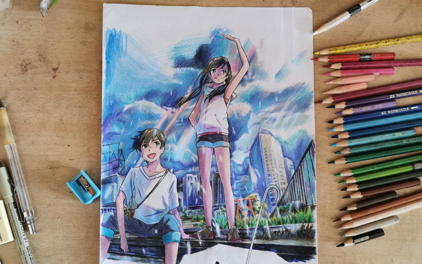 活动作品天气之子一起来画海报呀