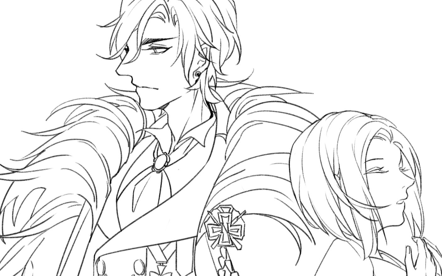 【奇迹暖暖】【板绘】尼德霍格x洁洁云(勾线)_哔哩哔哩_bilibili