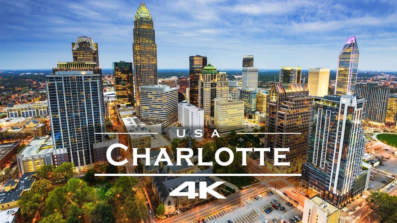 【4K航拍】美国 北卡罗来纳州 夏洛特 Charlotte, North Carolina, USA 𐟇𚰟‡𘥓”哩哔哩bilibili