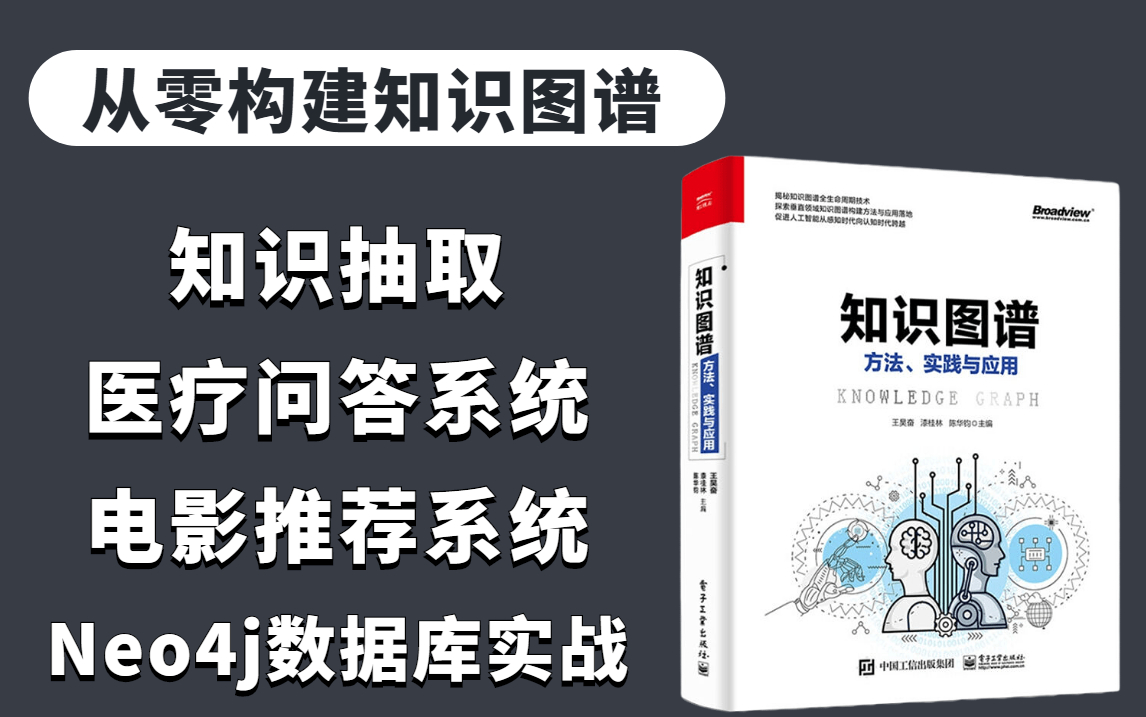 从零构建知识图谱,这绝对是你见过最通俗易懂的【知识图谱】入门教程!知识抽取、医疗问答系统、电影推荐系统、Neo4j数据库实战全详解!哔哩哔哩...