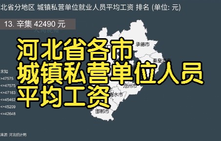 2021年 河北省各市 城镇私营单位就业人员平均工资 排名, 看看你的城市多少?哔哩哔哩bilibili