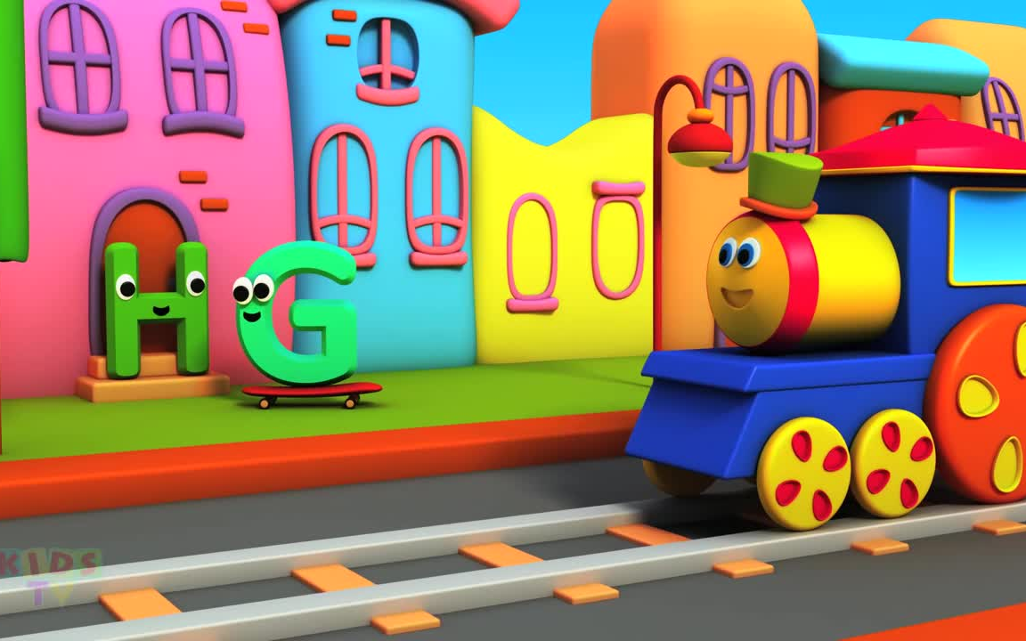 [图]Bob The Train _ Alphabet abc Song认识26个字母、数字、颜色、形状、各种星球、动物等