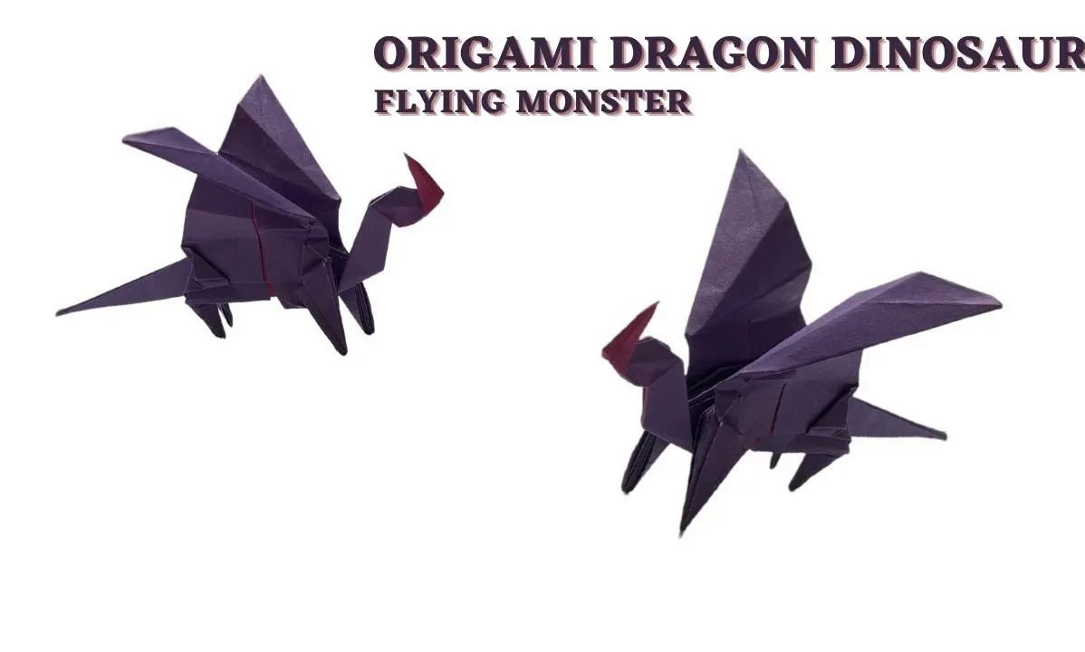 【yellow paper origami】飞龙折纸教程origami dragon dinosaur