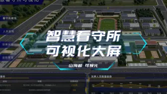 【山海鲸可视化】数字孪生 智慧看守所 3D模型 实时渲染-可视化大屏