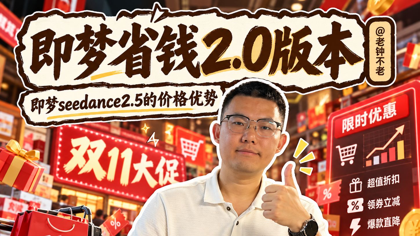 趁着这次AI双十一大促,想低成本做视频可以趁这个机会囤即梦积分。不仅好用,便宜,实惠,还能挣钱! #seedance2.5 #一站式AI创作工作台