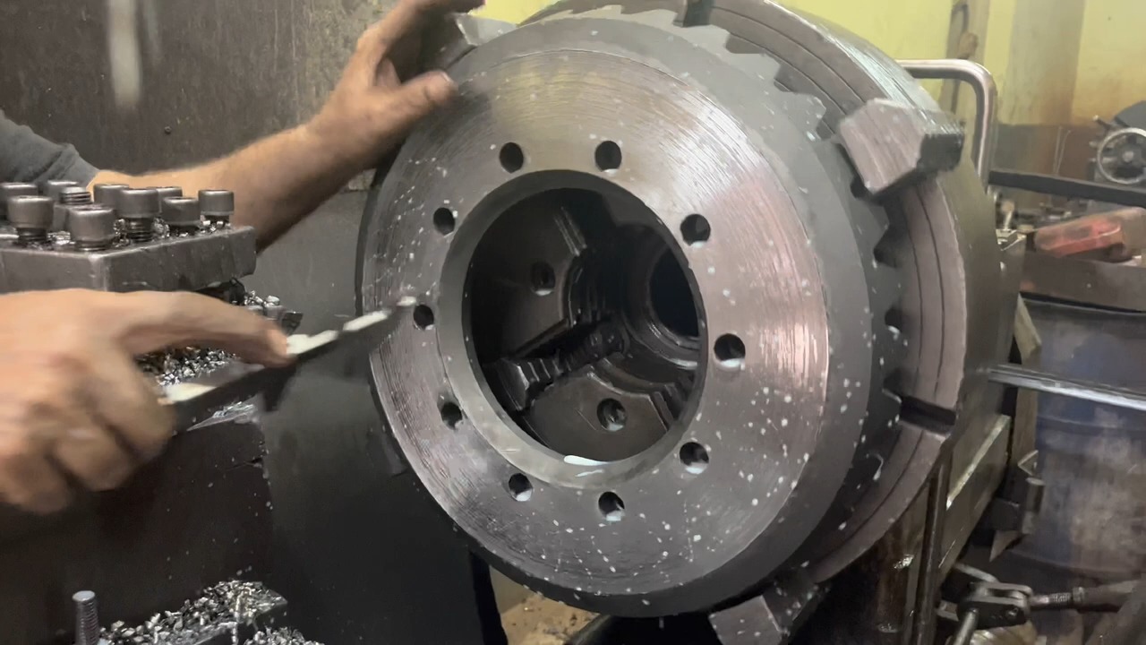 拖拉机齿轮7515 端面手动车床!