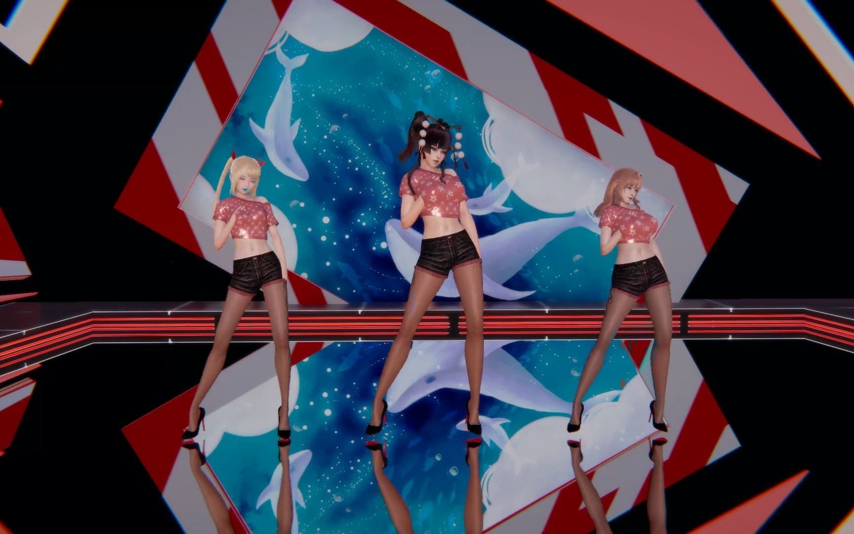 【mmd】一起摇摆 女天狗带着玛丽罗斯 穗乃果 祝你good luck